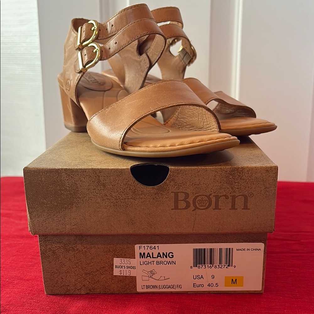 Born Malang Light Brown Sandal Size 9 Women’s